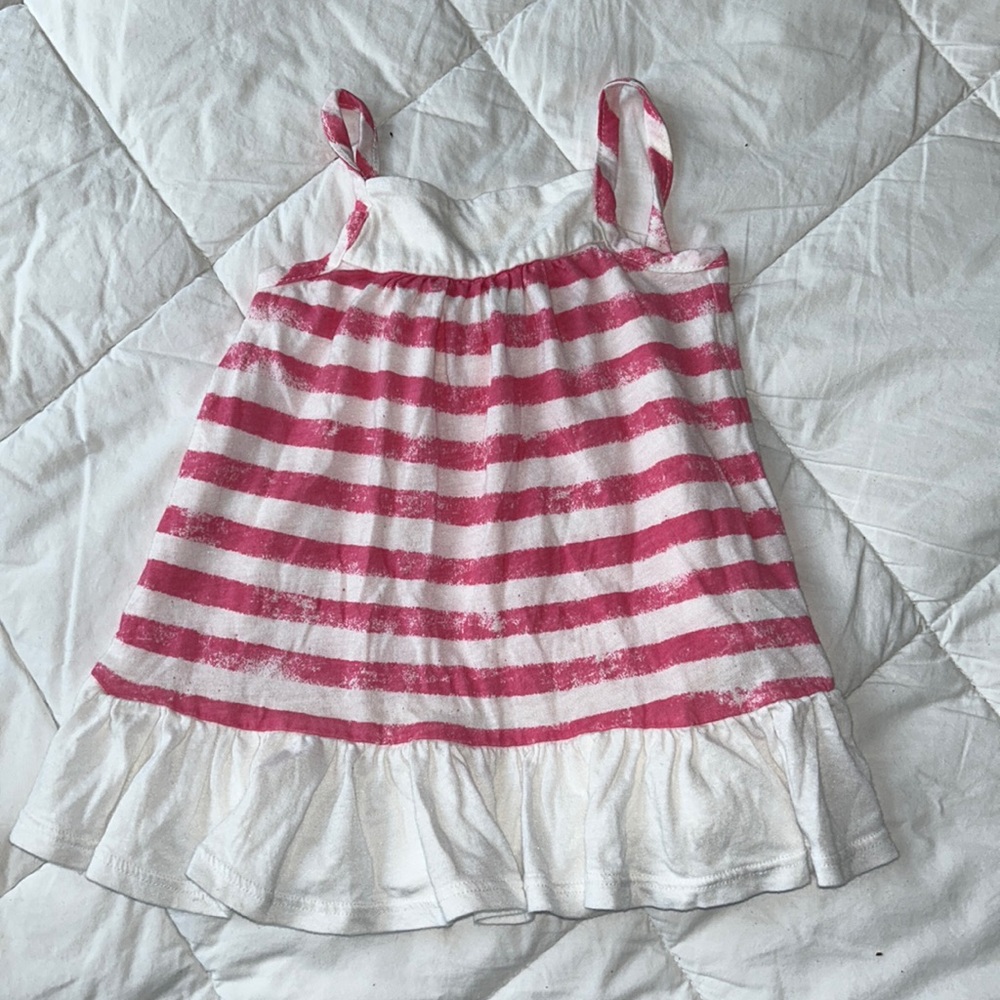 COPY - Splendid baby girl striped ruffled tank top size 3-6 month
